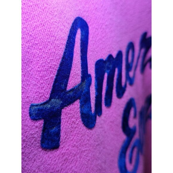 Hot Pink AE American Eagle Pullover Sweatshirt Sweater Preppy Teen Top Small - Picture 2 of 16